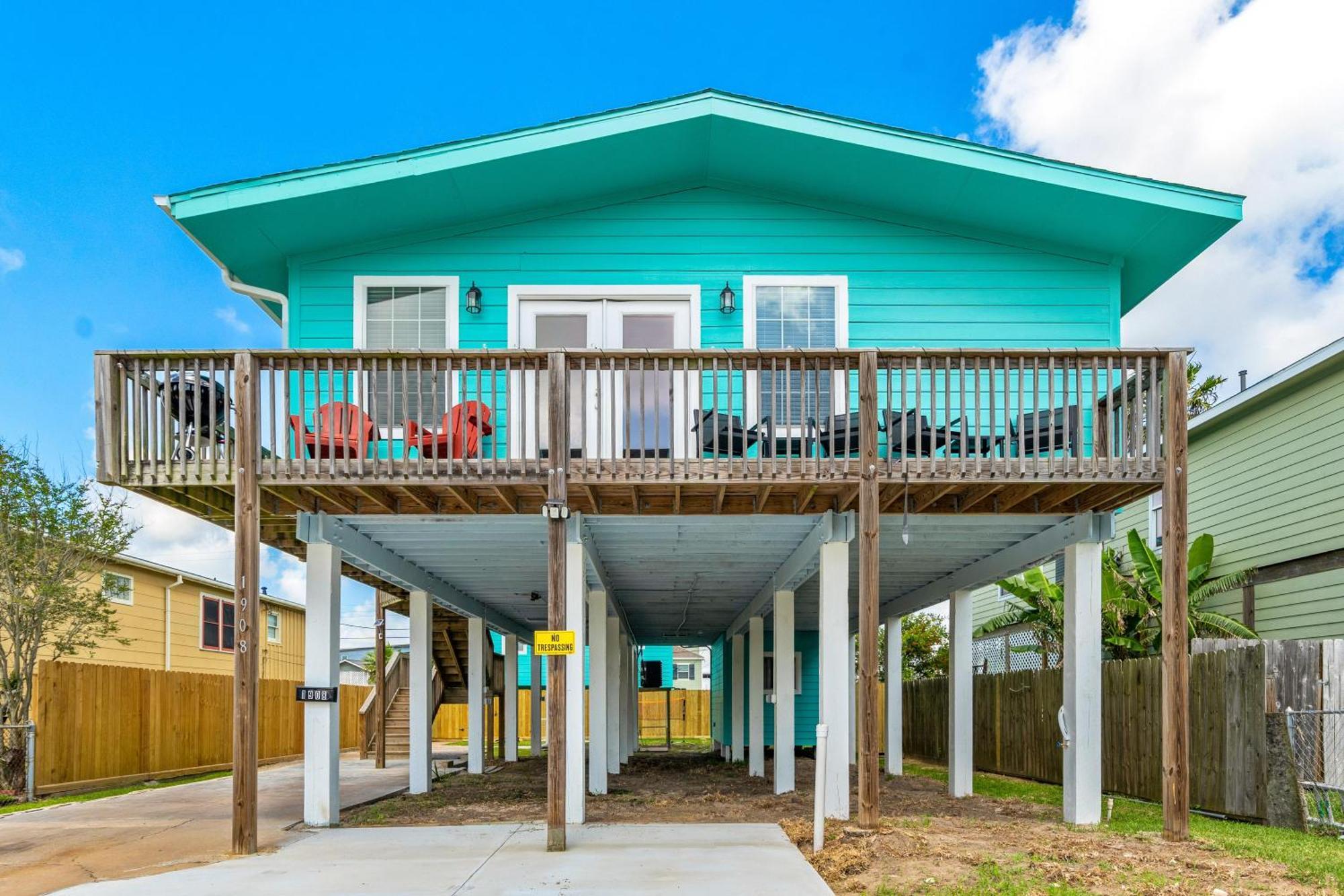 Nr Beach Pier Oasis Game Tables Yard Bbq Galveston Eksteriør billede